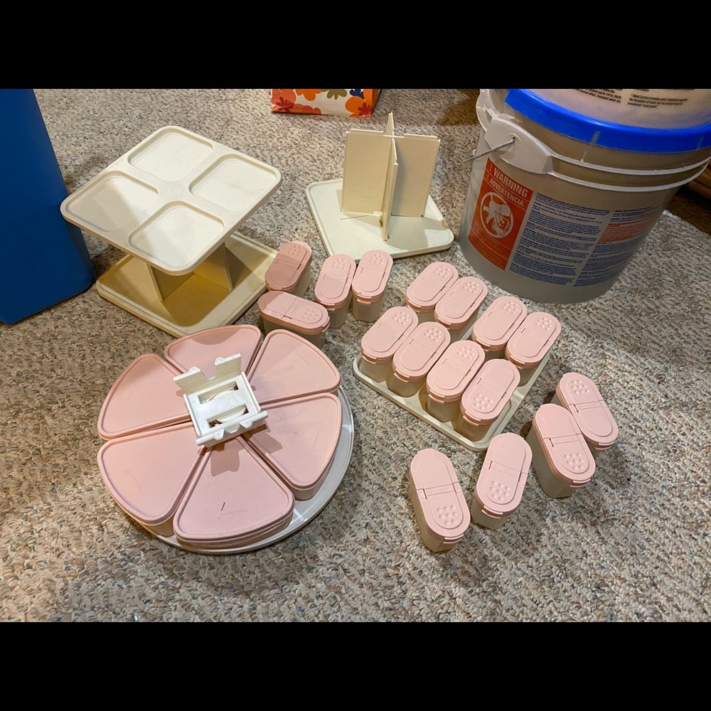Pink top spice Tupperware